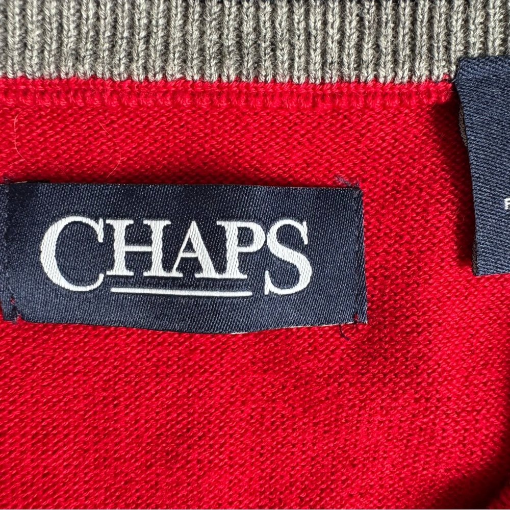 Chaps Red V-Neck Sweater Vest Men’s Size Medium Excellent condition - Picture 6 of 6